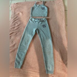 Disney jogger suit for cool weather.